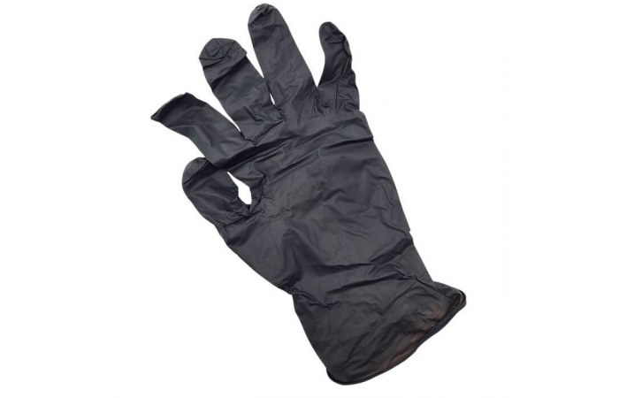 Guantes de nitrilo negro 100 unidades talla L