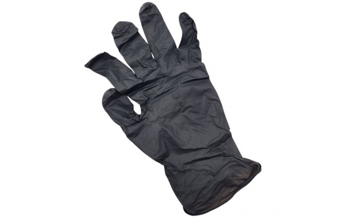 Guantes de nitrilo talla M 100 Ud Negro