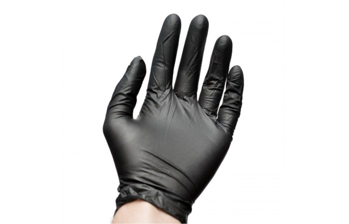 Guantes de nitrilo negro 100 unidades talla L 