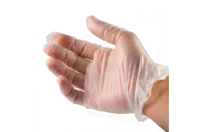 Guantes de vinilo talla S Transparentes